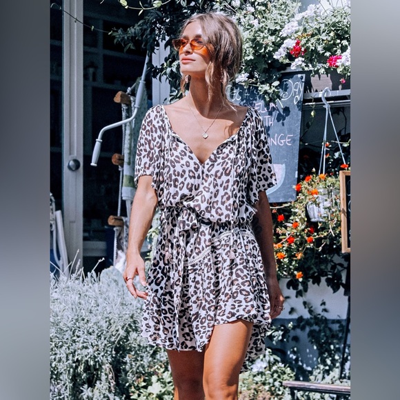 Spell Dresses & Skirts - 🐆 Spell Bodhi Mini Dress (vintage spell, leopard print)
